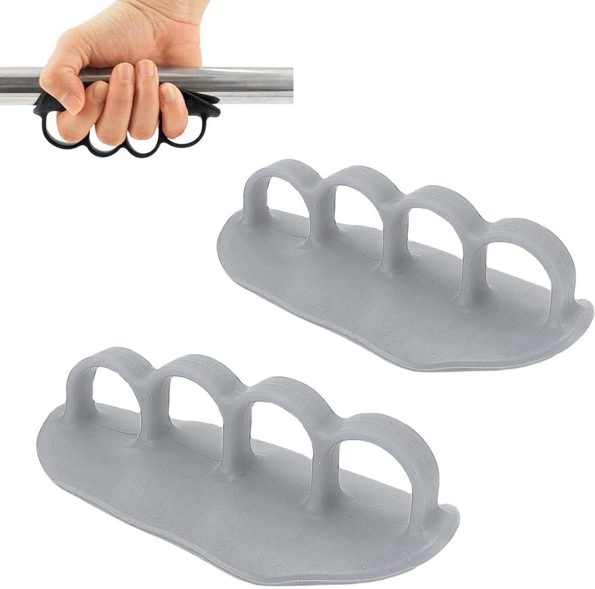 Anti -slip Workout Grip, Multifunctionele Gewichtheffen Rubberen Gymgrepen voor Barbell en Halter, Ideaal voor - ShopVlot