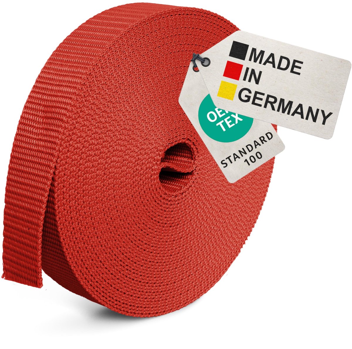 BAUHELD 10 m universele riem, 20 mm, Made in Germany, weefsel montageband van polypropyleen, riem voor bevestiging - ShopVlot