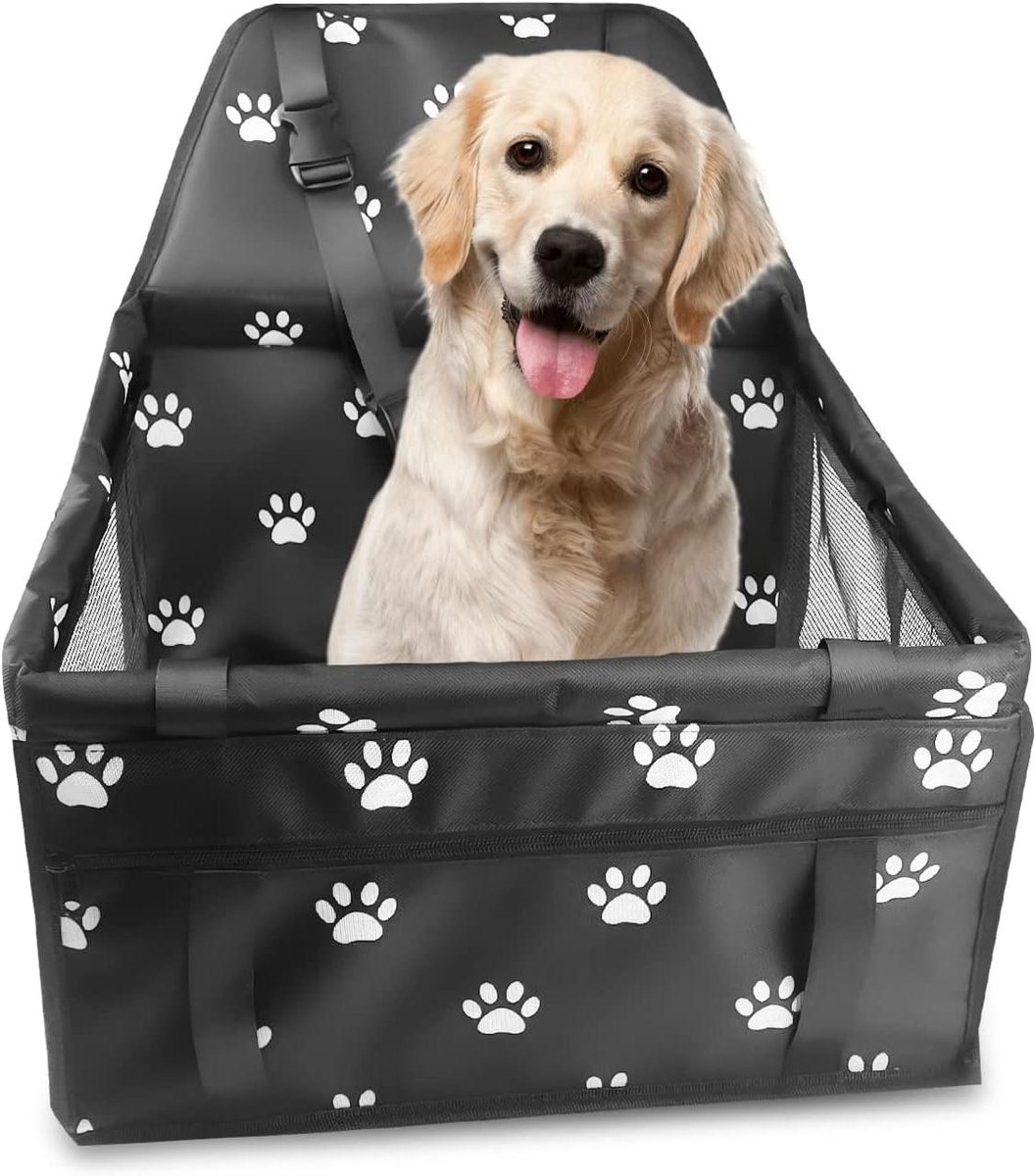 Honden Autostoel - Reis Zitje - Veilig Reizen - Waterdicht Materiaal - 40x34x25 cm - Zwart