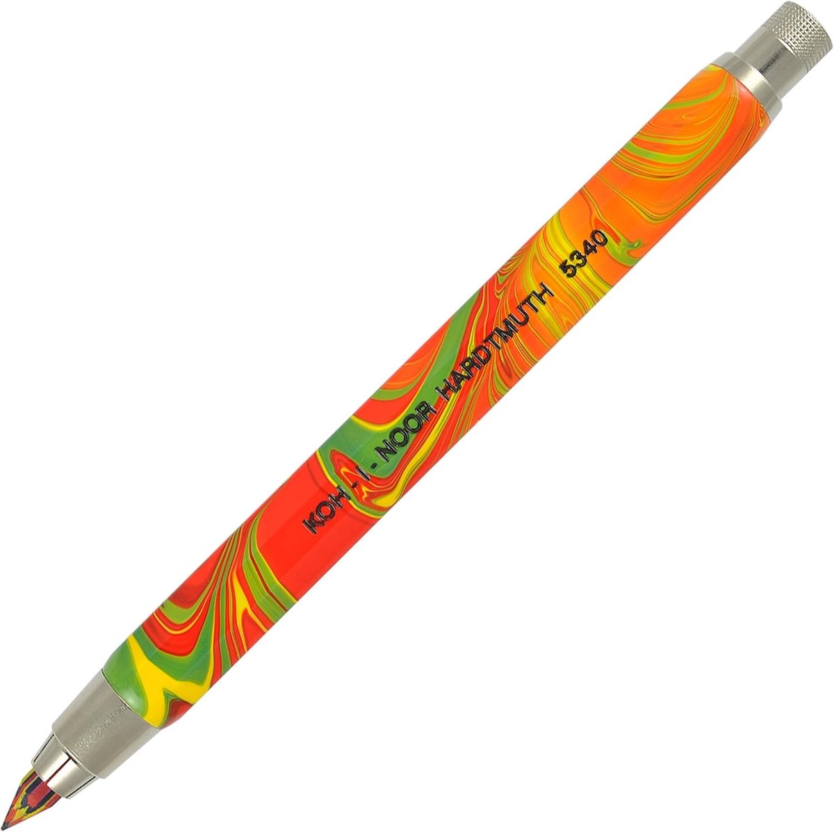 Vulpotlood met Puntenslijper - Veelkleurig - 14,5 cm - Metaal - Voor Creatieve Schrijvers