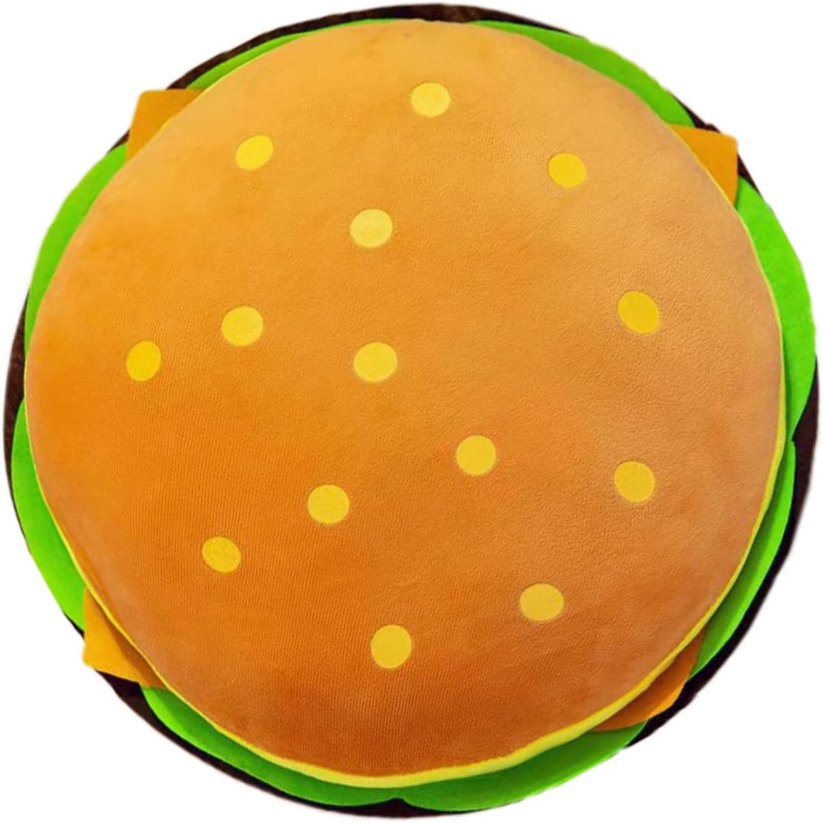 Pluche Kussen in Hamburger Vorm‑Creatief Etensthema Knuffel‑Bankkussen & Middagslaap Kussen, 40 cm