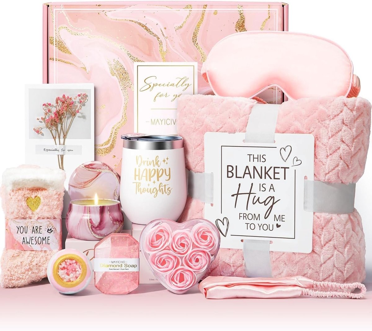 Wellness en Zelfzorg Geschenkdoos voor Vrouwen, Inspirerende Verjaardagscadeaus voor Moeders, Grootmoeders en Vriendinnen