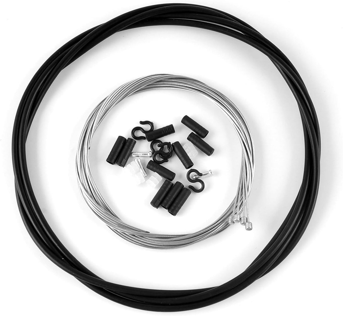 Shift Kabel Set voor Fietsen - Universele Bowden Kabels voor Versnellingssystemen, Geschikt voor Mountainbike en Racefiets, Duurzaam Staal en Betrouwbare Prestaties