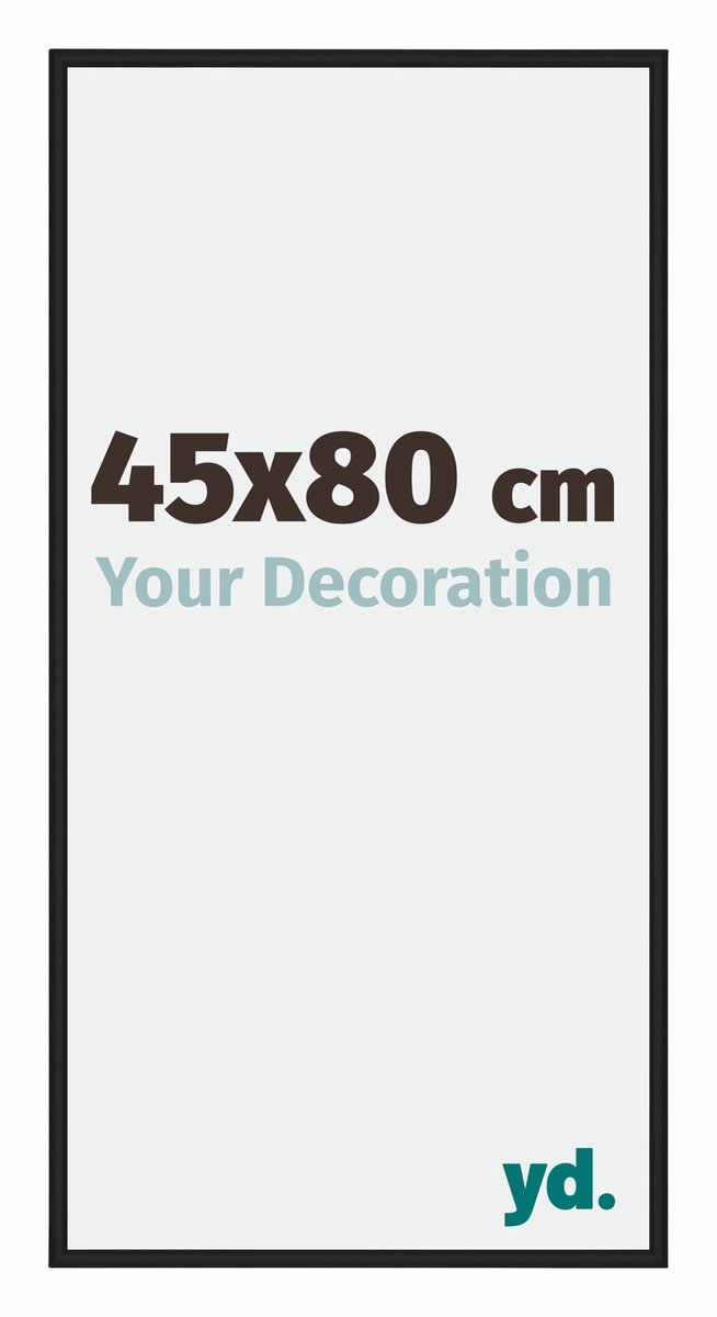 yd. Your Decoration - Fotolijst 45x80 cm - Aluminium - Zwart Hoogglans - Miami