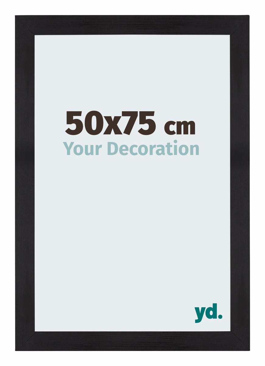 yd. Your Decoration - Fotolijst 50x75 cm - MDF - Zwart Houtnerf - Mura