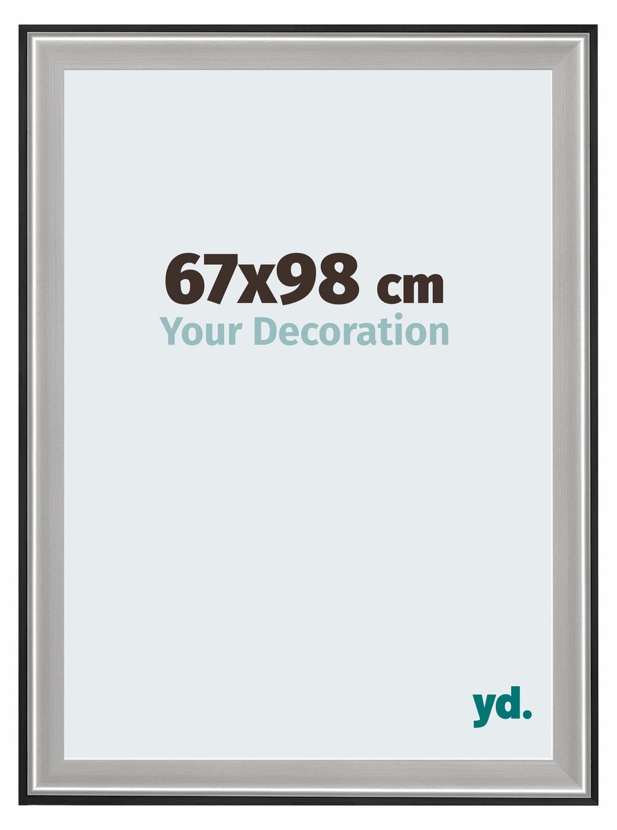 yd. Your Decoration - Fotolijst 67x98 cm - Hout - Zwart Zilver Gepolijst - Birmingham
