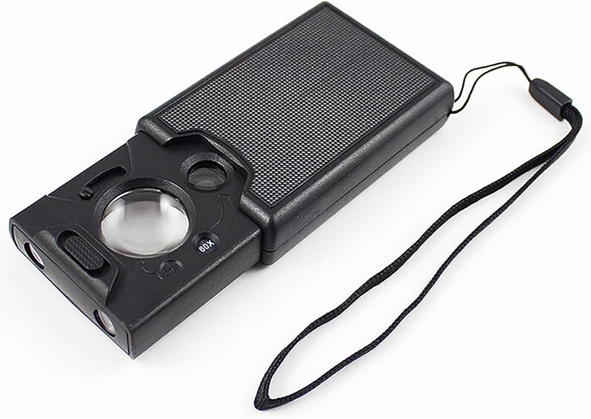 Vergrootglas met LED-licht - Opvouwbaar - 30x, 45x, 60x vergroting - Voor Juweliers en Ouderen