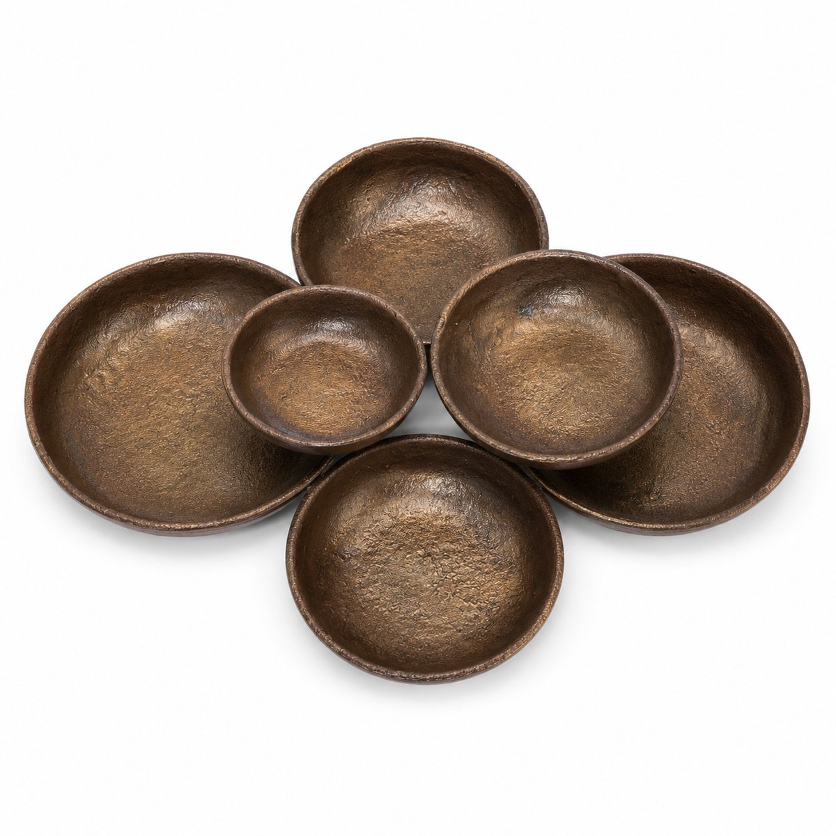 SENSE, Aluminium Decoratieve Schaal – Sieradenschaal met Meerdere Schaaltjes – Meerlaags Design – Vintage Bron