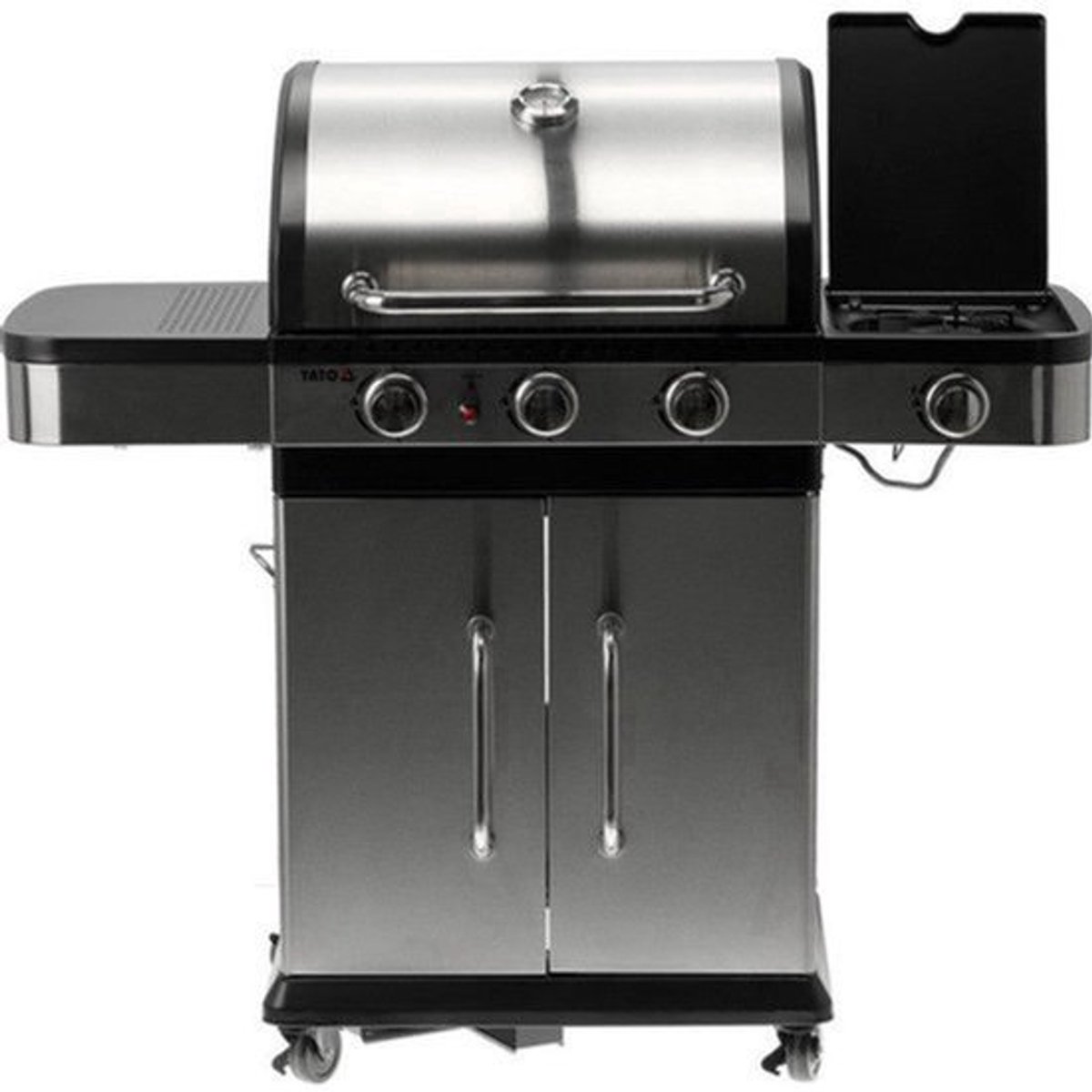 Gasbarbecue – Gas Grill – Buitenbarbecue – Terrasbarbecue – BBQ – 3+1 Branders – Roestvrij Staal – 11,2 kW Vermogen