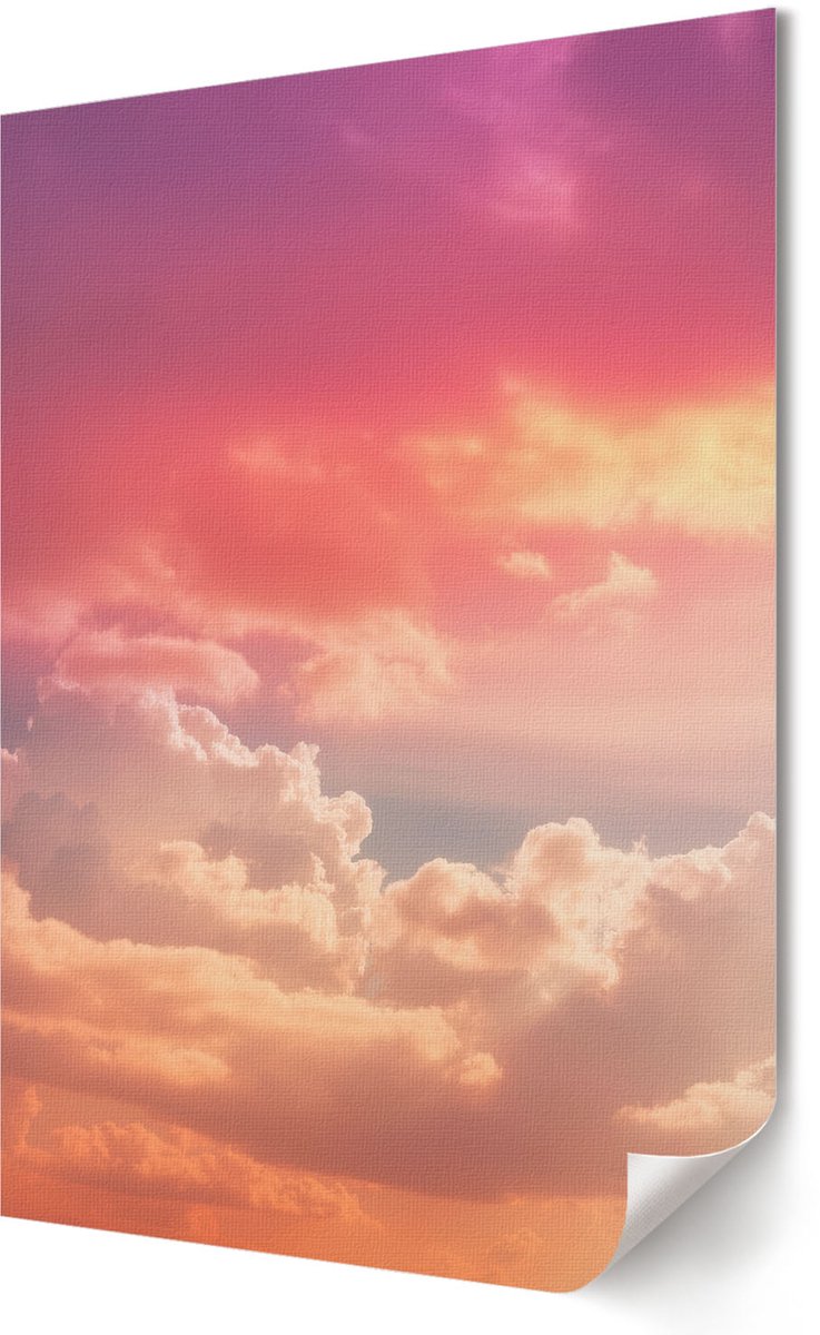 Coloray Polycanvas Poster - Roze Bril, Fotografie - A3 - Roze Wandposter - Rechthoek - Wandkunst - Woonkamer, Slaapkamer, Kantoor - Minimalist