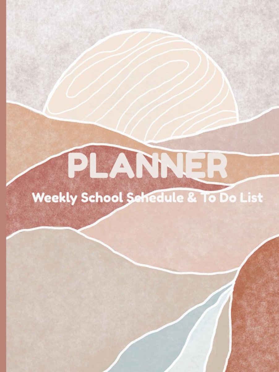 Weekly Academic Planner for School College, undated, 60 weeks. (8.25" x 11") Book Style Organizer for Daily and Weekly - ShopVlot