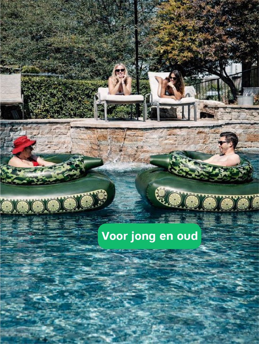 ZwemcoPool Opblaasbare Tank - Waterspelletje Zwembad - Met waterkanon - 155 x 112 x 61 cm – foto 5