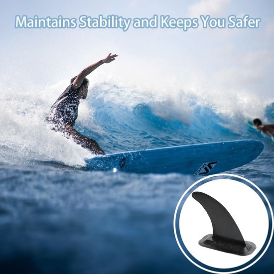 Surf Center Fin met basis, professionele SUP-vin, longboard, surfplank, stand-up paddle, pvc, afneembaar midden vin, 22,4 cm — afbeelding 2