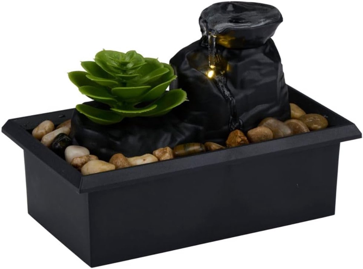 - waterornament op batterijen - incl. LED-verlichting - kamerdecoratie - 10,5x17,5x12 cm