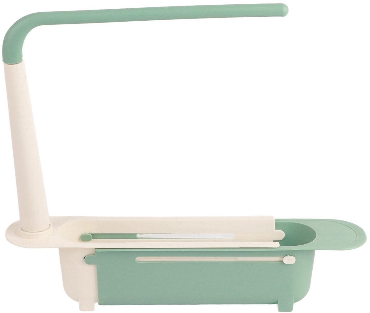Dailygoods- Opbergrek Telescopisch - Gootsteenorganizer Verstelbaar - Grote Capaciteit - PP Materiaal - 32-45 cm Lengte - 6 cm Breedte - 27 cm Hoogte