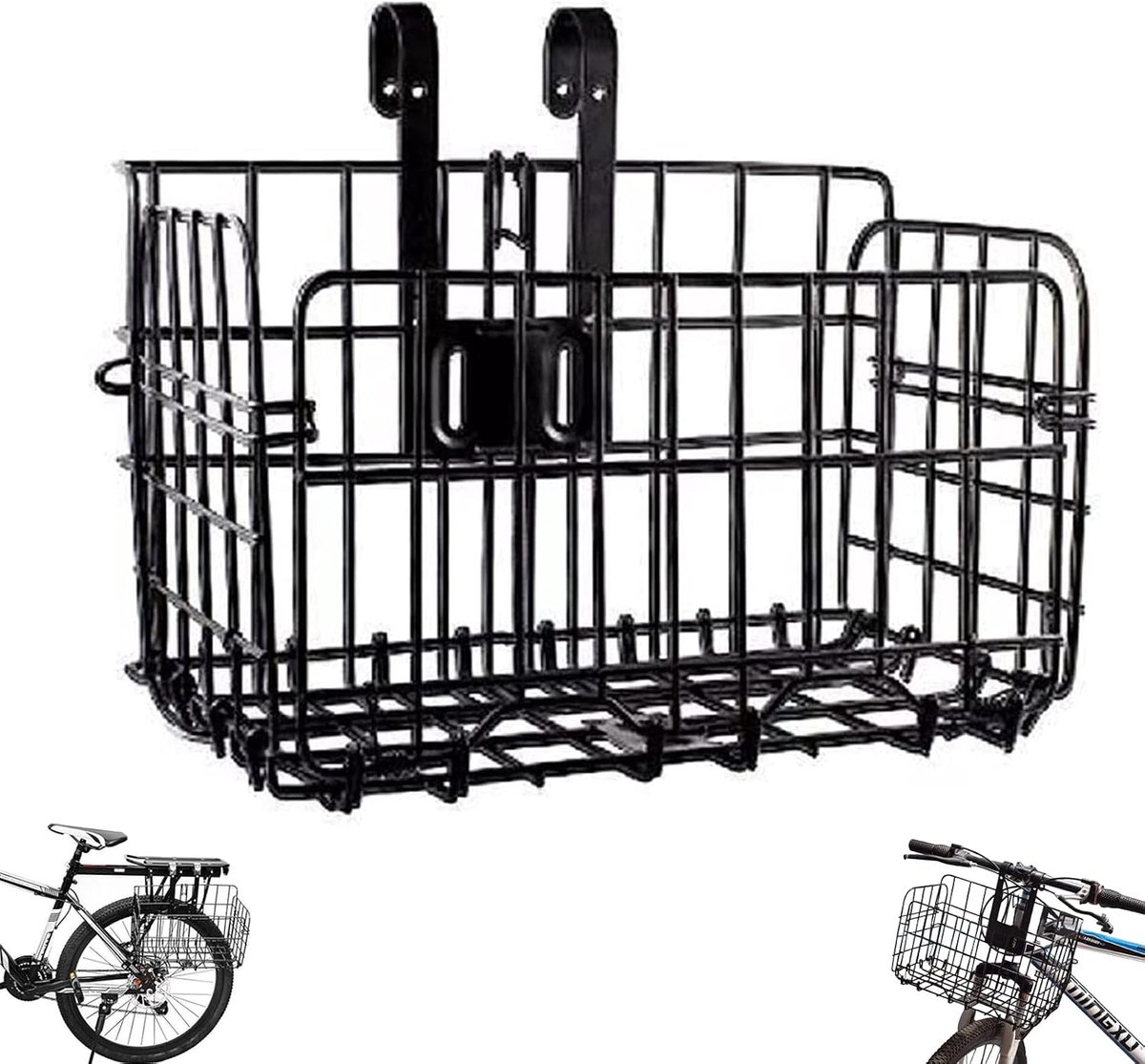 Fietsmand voor mountainbike, opvouwbaar, van metalen net, afneembaar, veelzijdig, eenvoudig te installeren, voor fietsen, vouwfietsen, elektrische sturen