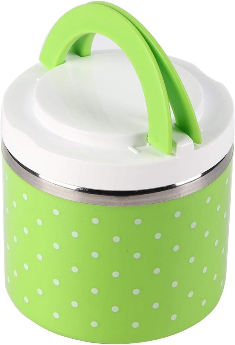 Thermocontainer voor eten 630 ml, roestvrij staal warmhoudbox – thermische lunchbox voor volwassenen en kinderen, herbruikbare voedselcontainer met dubbelwandige isolatie, grijs