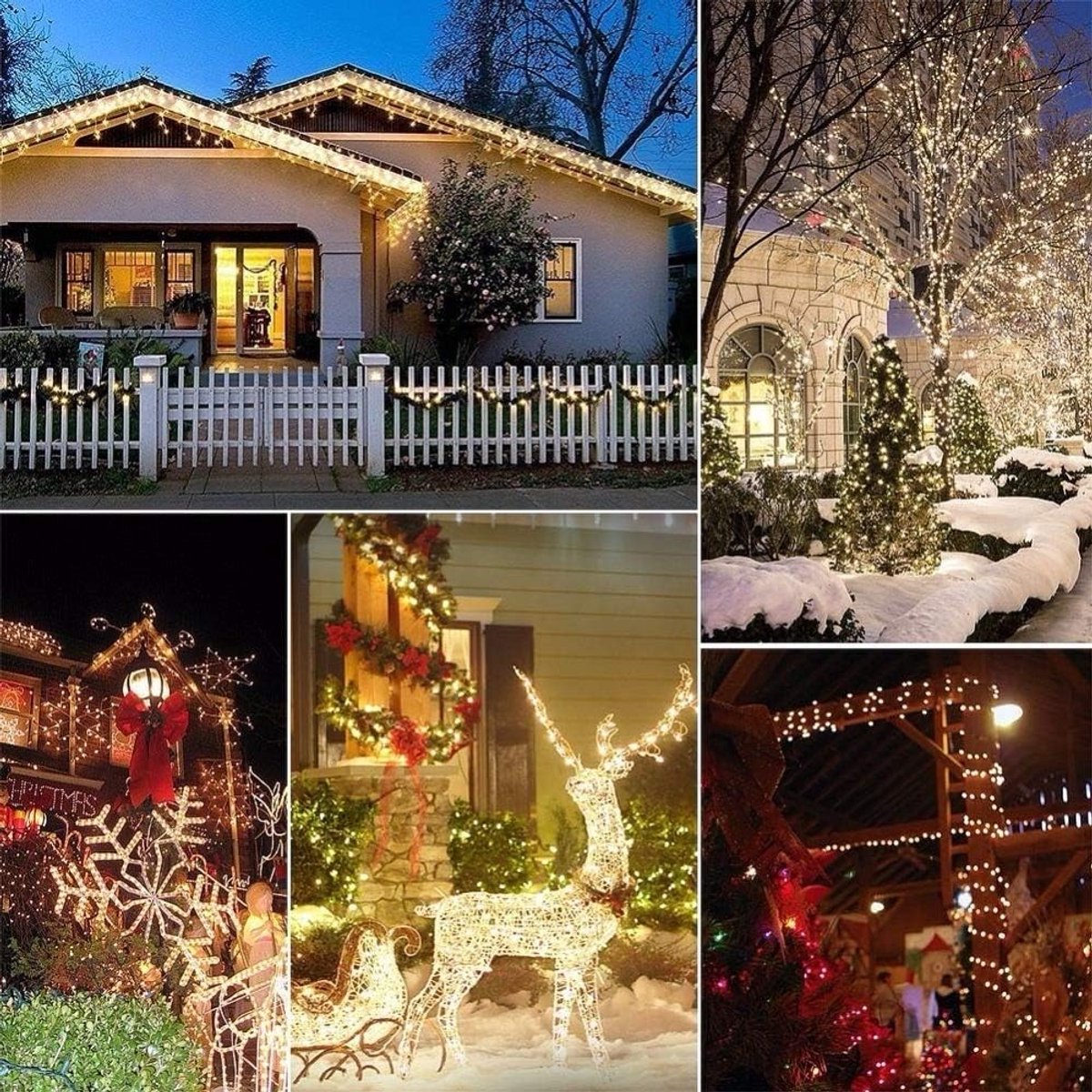 1 stuk-LED string lamp-zilveren boeket Huis kerst bruiloft decoratie-op batterij aangedreven-batterij USB-12m 100 lampen-USB met afstandsbediening