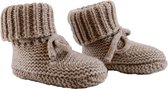 Lodger - Baby Slofjes - 100% Merino Wol - Bruin - 0-6 Maanden