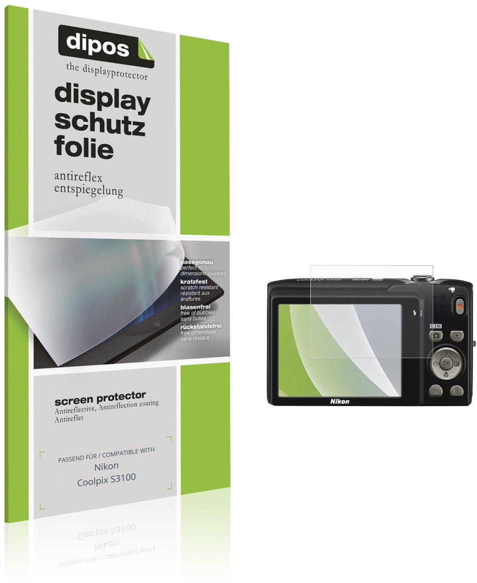 dipos – 4x Matte Beschermfolie geschikt voor Nikon Coolpix S3100 | Krasbestendige & antireflecterende Screenprotector Ultra-Thin