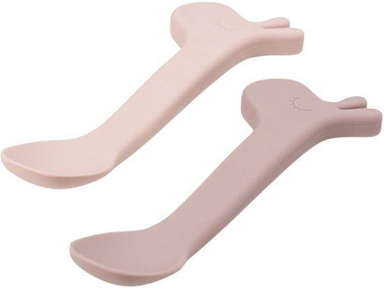 silicone spoon 2-pack - lalee - powder- done by deer - bestek - lepels van Done by Deer — afbeelding 3