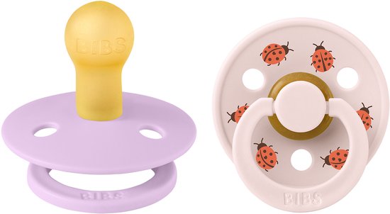 BiBs Studio Colour Fopspeen - Rond - 2 Stuks - 0-6 Mnd - Ladybug Violet Sky Mix van Merkloos — afbeelding 3