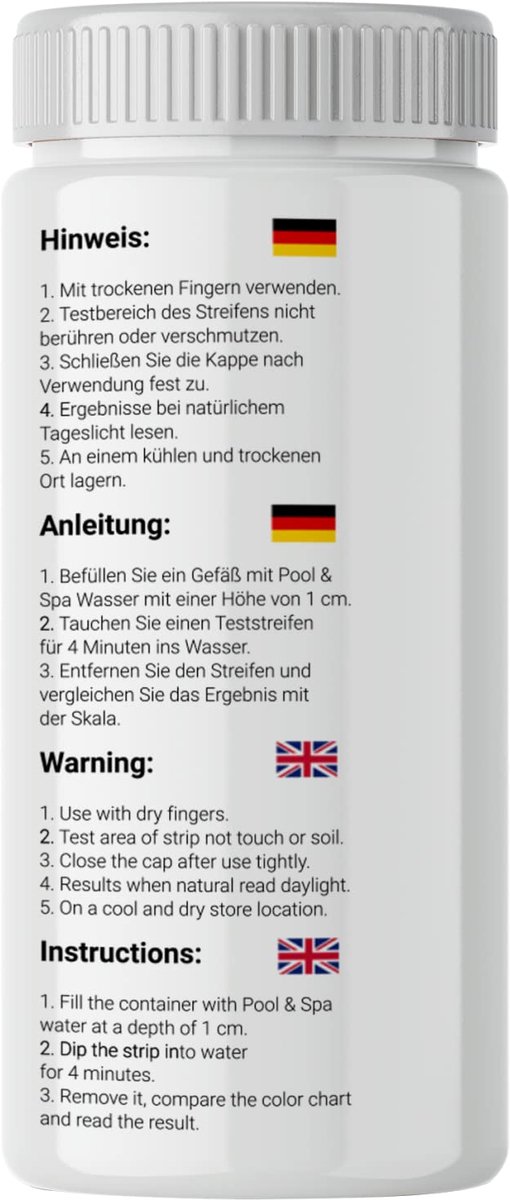 20 x zoutwatertest Pool & Spa 0-8000 ppm zouttest concentratie natriumchloridegehalte - ShopVlot
