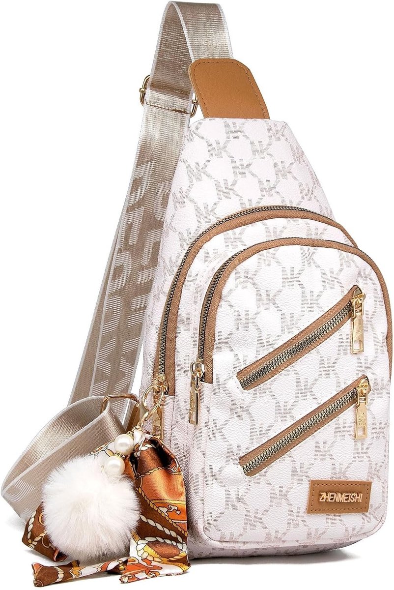 Stijlvolle Leren Crossbody Sling Bag voor Dames - Ideaal voor Fietsen, Wandelen en Reizen met Verstelbare Schouderriem