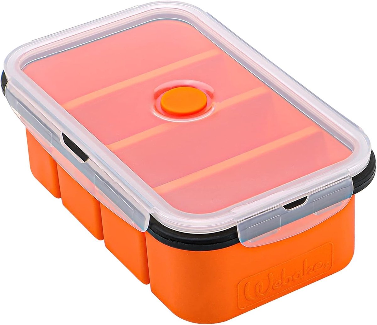 Siliconen voedselcontainers voor soepblokjes, vriezerbestendig met deksel, 250 ml opslagoplossing