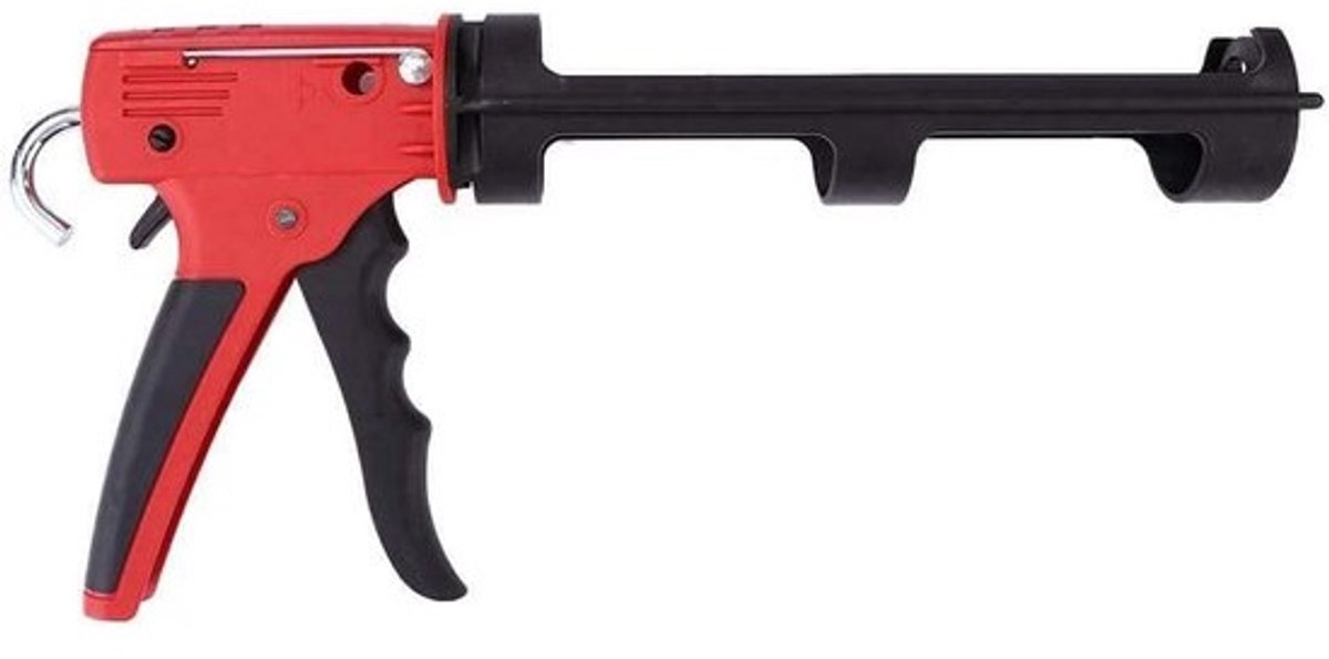 Heavy-duty-kitpistool - Professionele kitspuit - Afwerken en lijmen - Instelbaar antileksysteem - 310 ml capaciteit - Grijs