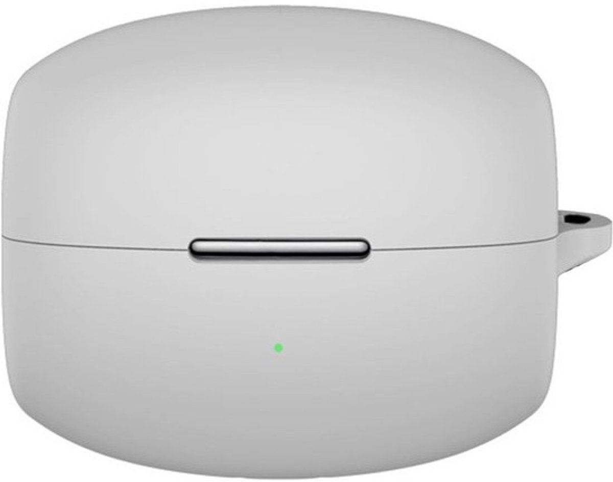 Beschermhoes voor oordopjes - Siliconen hoesje - Voor dagelijks gebruik - Multifunctionele haak - 71.9 x 56.6 x 32.1 mm - Grijs