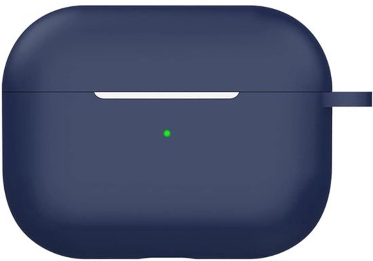 Oortelefoonhoesje - Hoofdtelefoonhoesje - Bescherming tijdens opladen - Ringgesp als hanger - Marineblauw