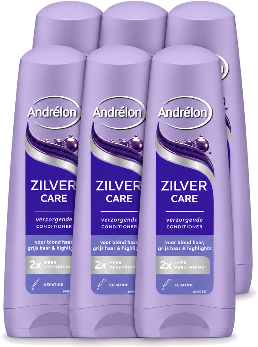 6 x Andrélon – Conditioner – Zilver Care – 200 ml - Voordeelverpakking - 6 stuks