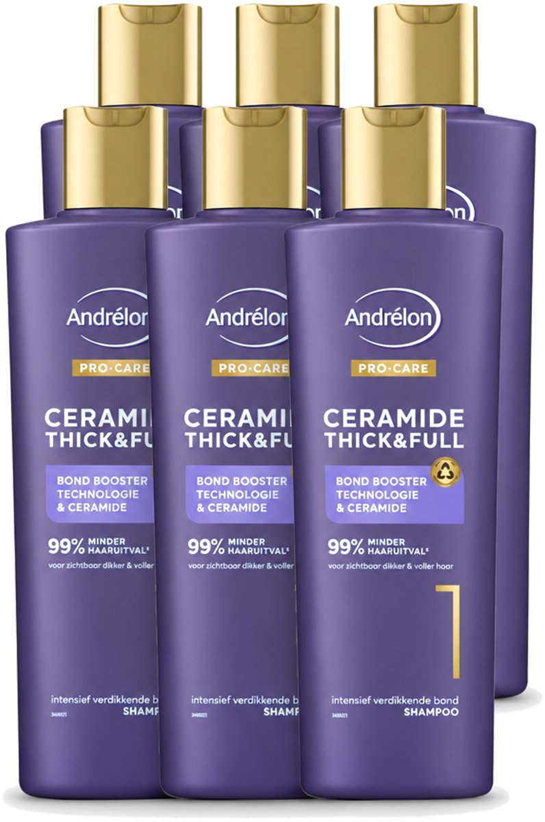 6 x Andrélon – Shampoo – Pro Care – 250 ml - Voordeelverpakking - 6 stuks