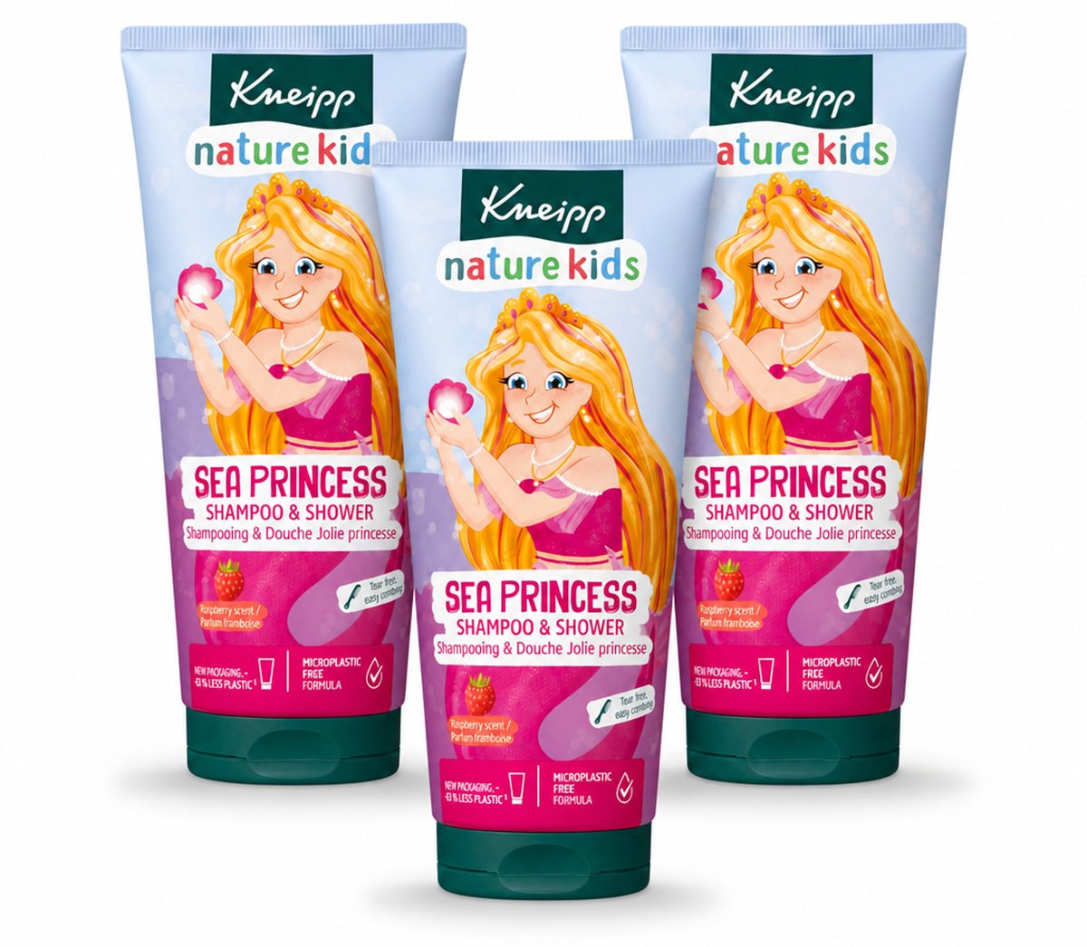 3 x Kneipp - Shampoo & Douche - Prinsessen - 200 ml - Voordeelverpakking - 3 stuks
