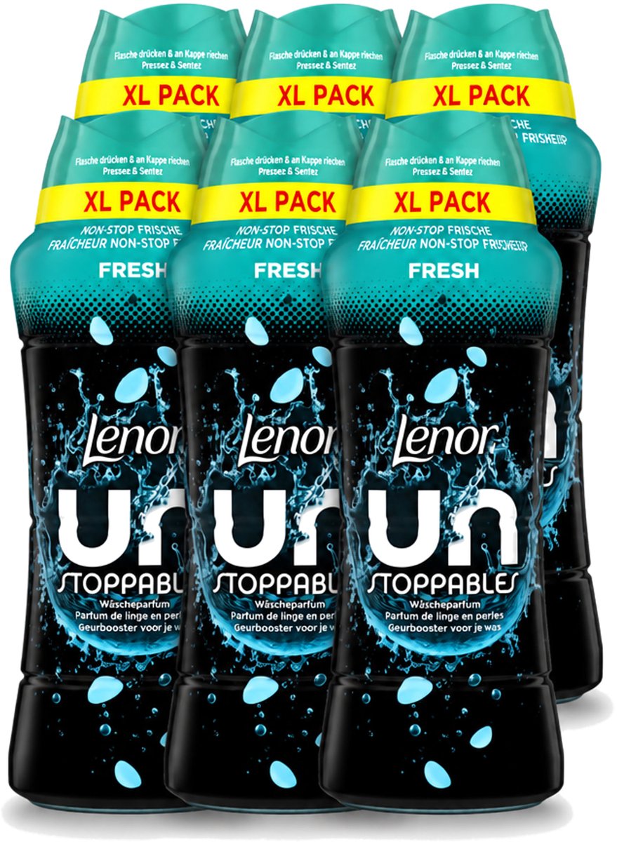 6 x Lenor Unstoppables - Geurbooster - Fris - Non-Stop Frisheid - Grootverpakking - Voordeelverpakking - 6 stuks