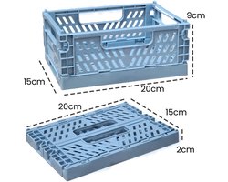 EURXLQ 6 Kunststof Vouwdoos,Vouwkisten,Opvouwbare Opbergmand, Klapbox voor - ShopVlot