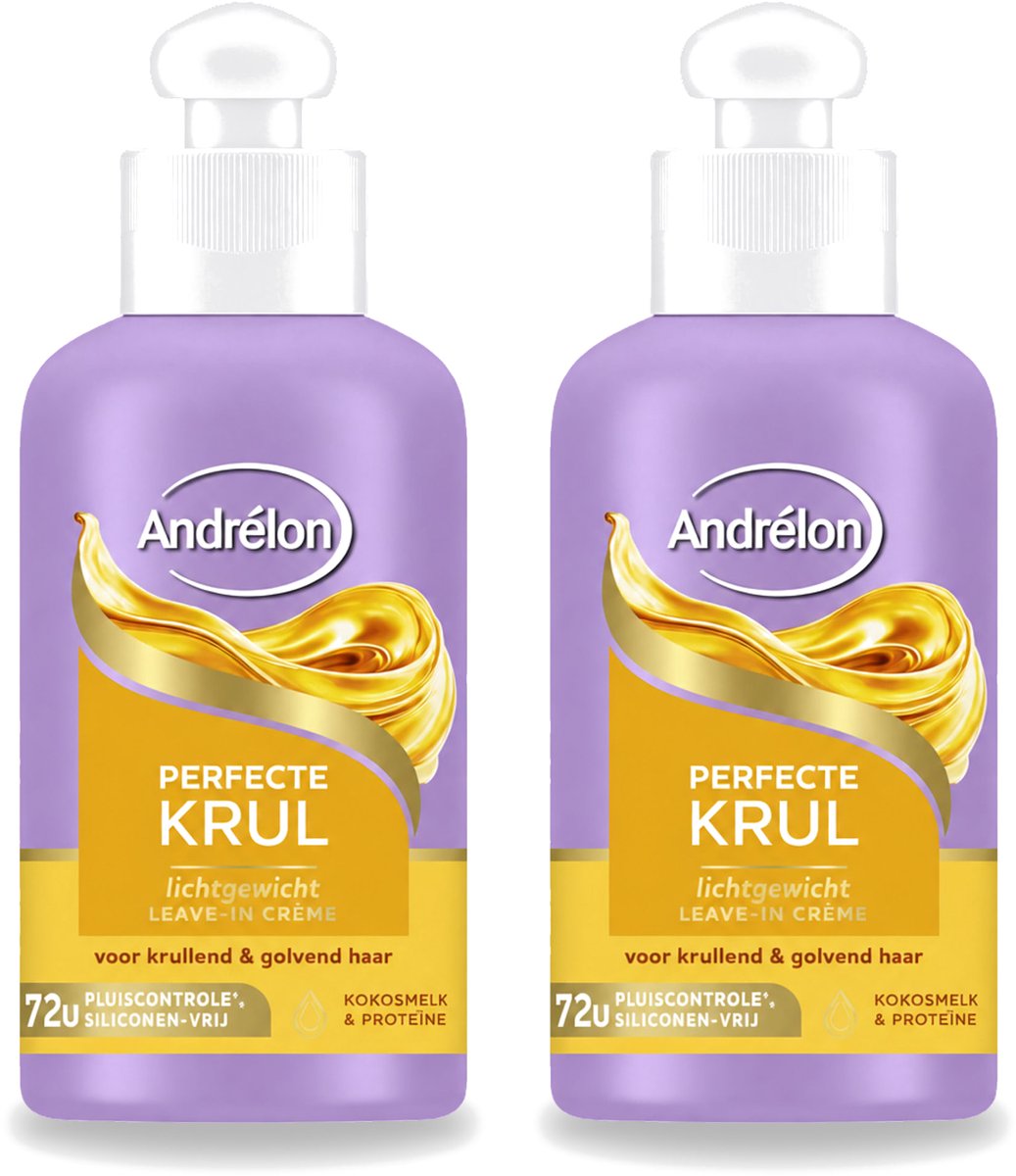 2 x Andrélon – Leave-In Crème – Perfecte Krul – 200 ml - Voordeelverpakking - 2 stuks