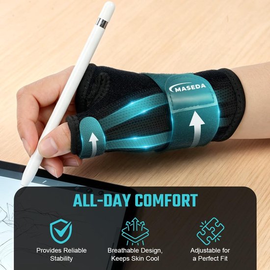 Verstelbare Duimspalk voor Rechts, Lichtgewicht en Ademend, Ideaal voor Tendonitis, Artritis en Verstuikingen — afbeelding 4