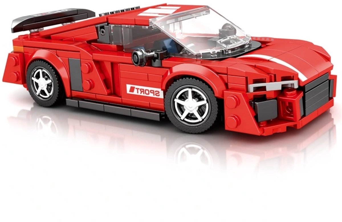 Reobrix 681 Audi R8 bouwset | City fast champions adventure | Creator classic motor bouwpakket | Technic speelgoed ideas voor volwassenen | Icons furious speed auto | Technische bouwdoos met 373 bloks