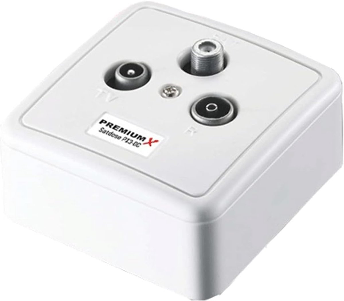 Premium X PX3-DC 3-gang satellite passage box DC-pass antenna box SAT TV radio DVB-T Unicable surface-mounted - ShopVlot