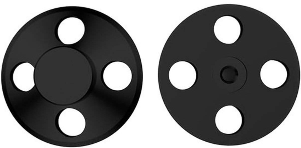 Platenspelergewicht - Discstabilisator - Voor vinyl luisteren - Aluminiumconstructie - 80 mm diameter - Zilver
