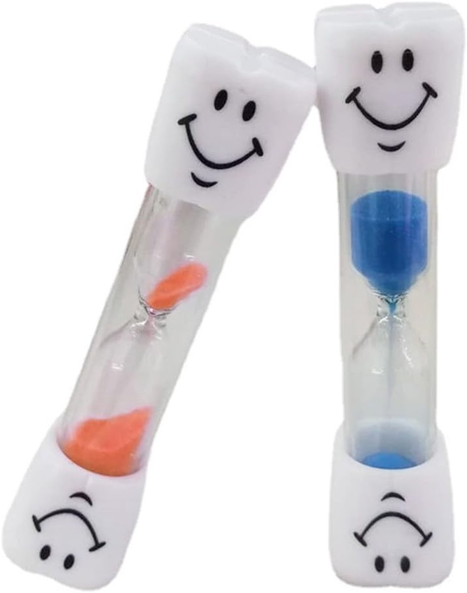 Tandenpoetsen met Zandloper, 2 Stuks, Kleurige Zandloper, Kindertandenborstel, Tijdbeheer voor Thuis, Kantoor en Speelgoed, Ideaal voor Kinderen en Volwassenen