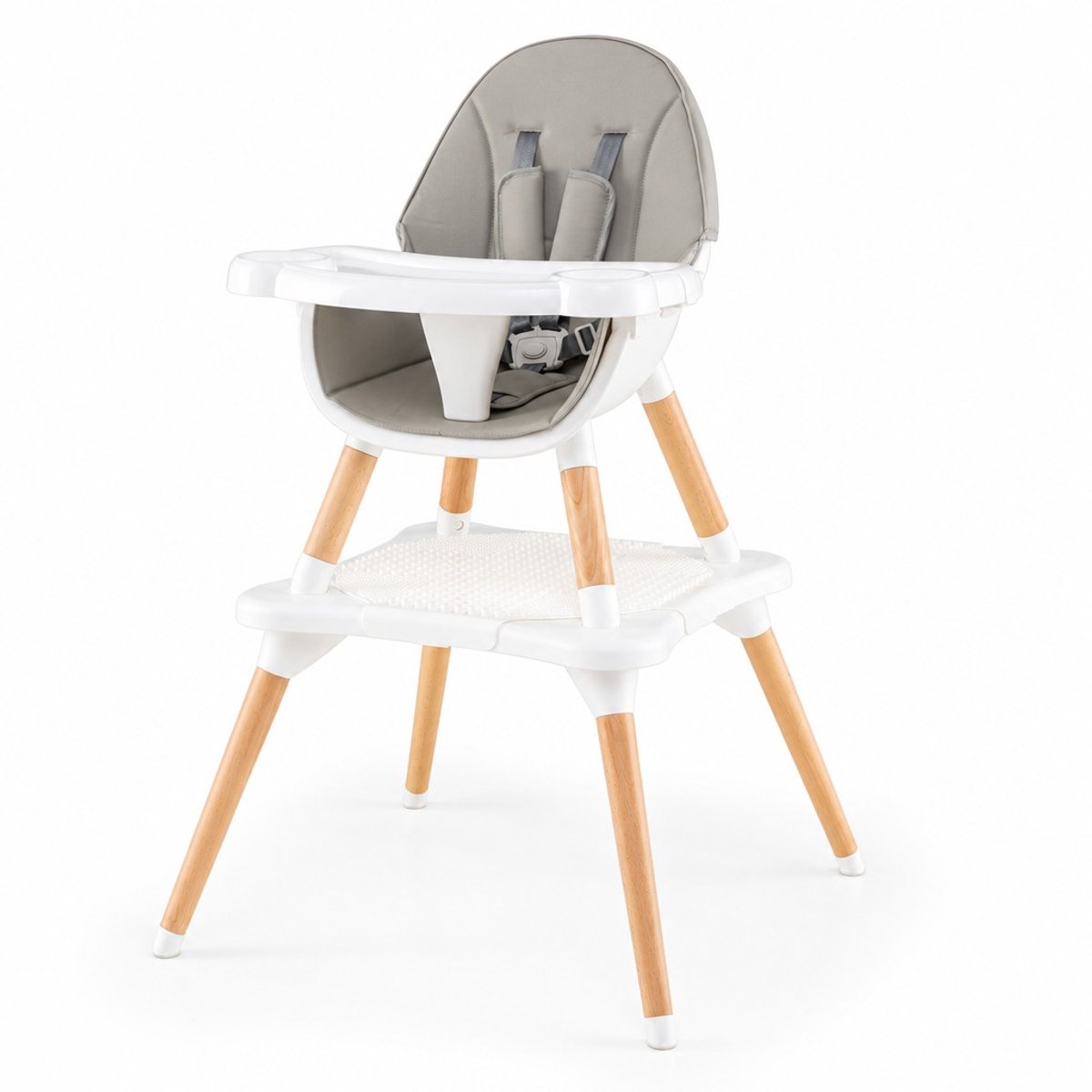 SureDeal® - Hoge kinderstoel - Stoel - Baby - Peuters Convertible Tafel - Bouwsteentafel Grijs - 62x62x100 cm - Grijs