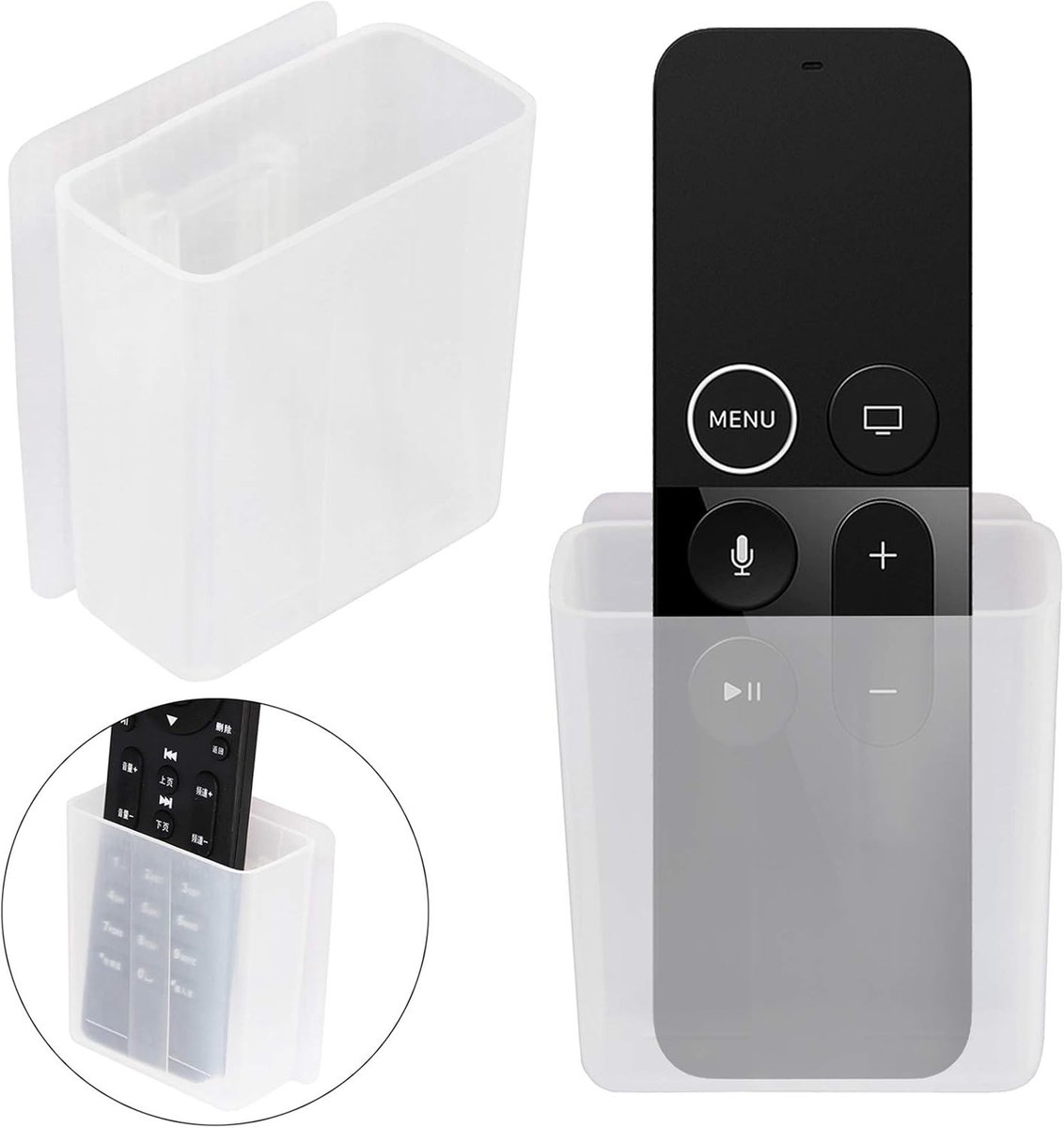 Dailygoods - 2 Stuks Universele Afstandsbedieninghouder - Zelfklevende Wandhouder