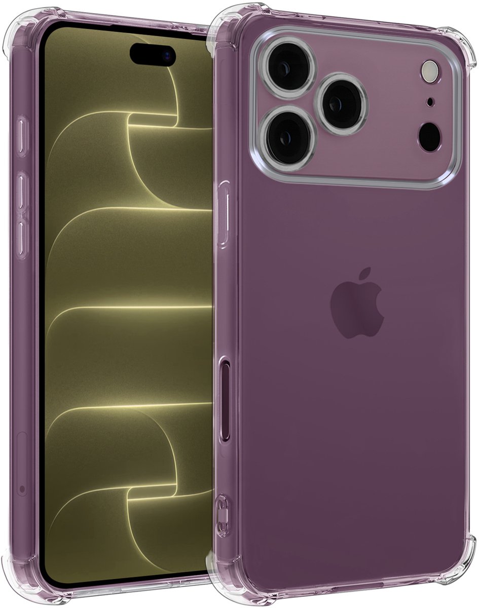 Hoesje - Geschikt voor Apple iPhone 18 Pro Max - Sterk & Shockproof - Siliconen Case - Back Cover - Telefoon Hoes Shock Proof - Telefoonhoesjes - Transparant