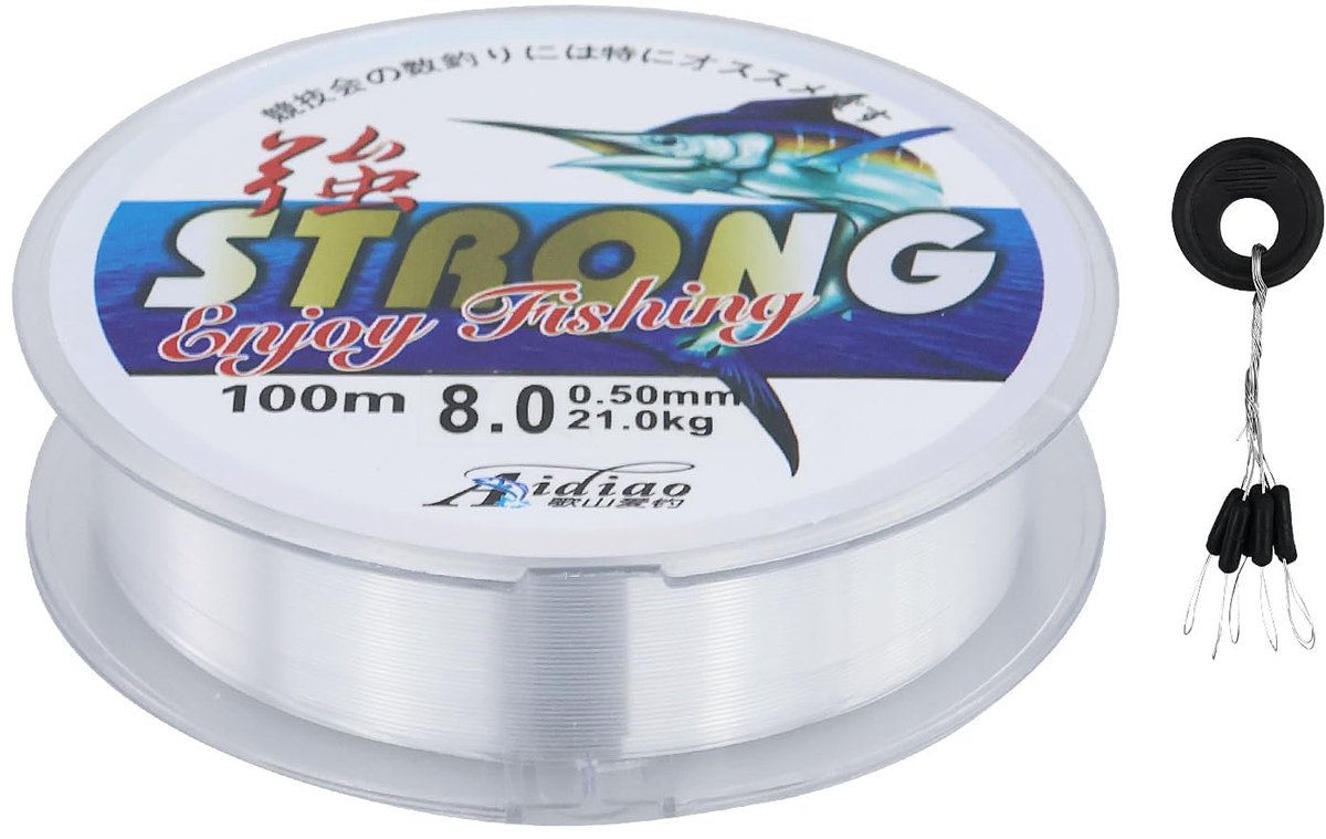 100 meter spoel monofilament draad vissen 0,5 mm slijtvast nylon sterke spanning voor zeevissen - ShopVlot