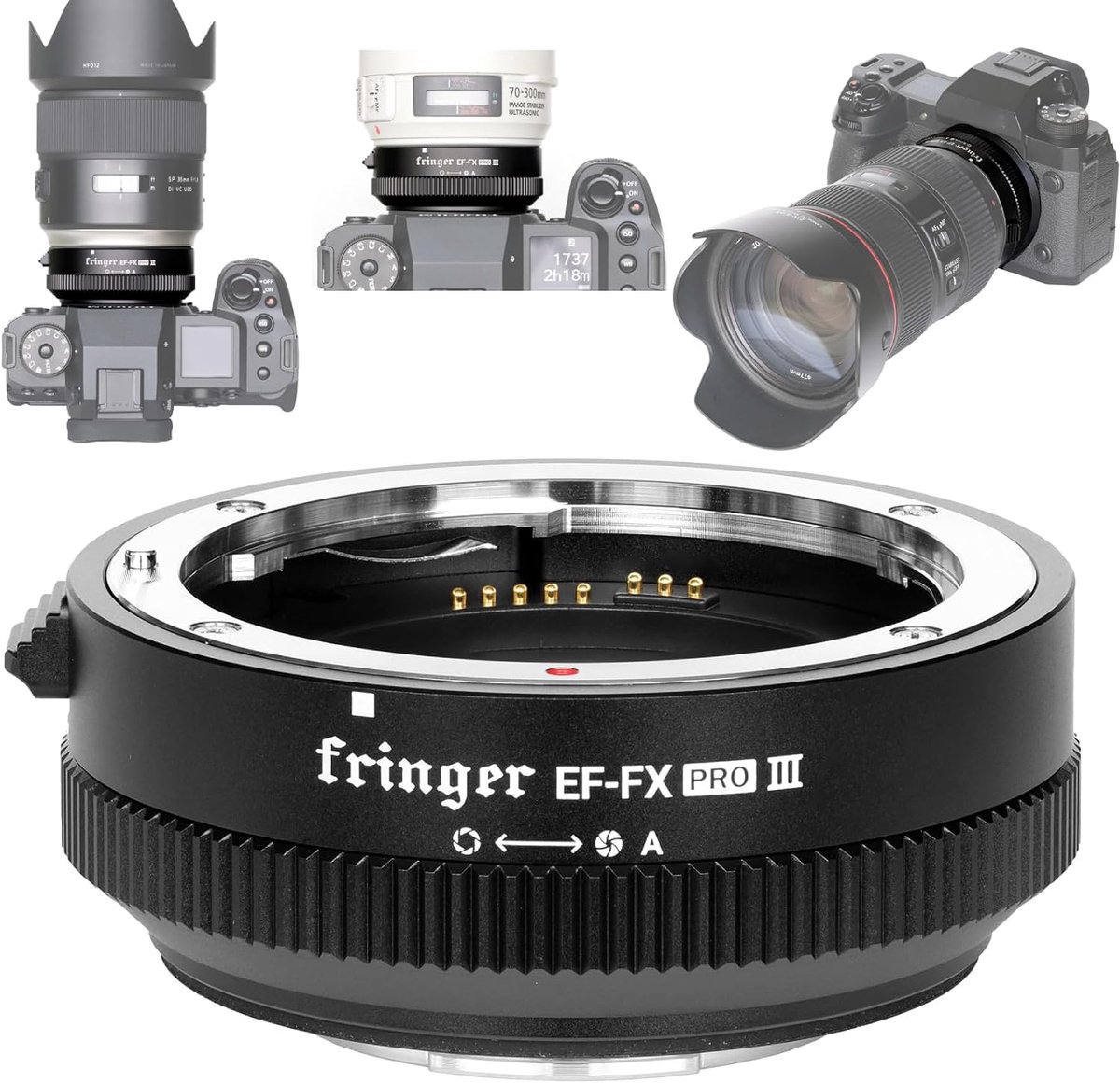 Fringer EF-FX Pro III Auto Focus Adapter for EOS Tamron Sigma Lens for Mirrorless FX Cameras X-T3 XH1 X-E3 XT20 X-Pro2 - ShopVlot