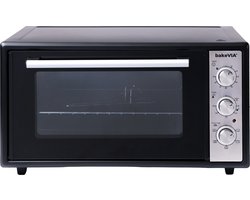 bakeVIA Series 2 - Mini Oven 45 Liter - Hetelucht - Zwart/RVS