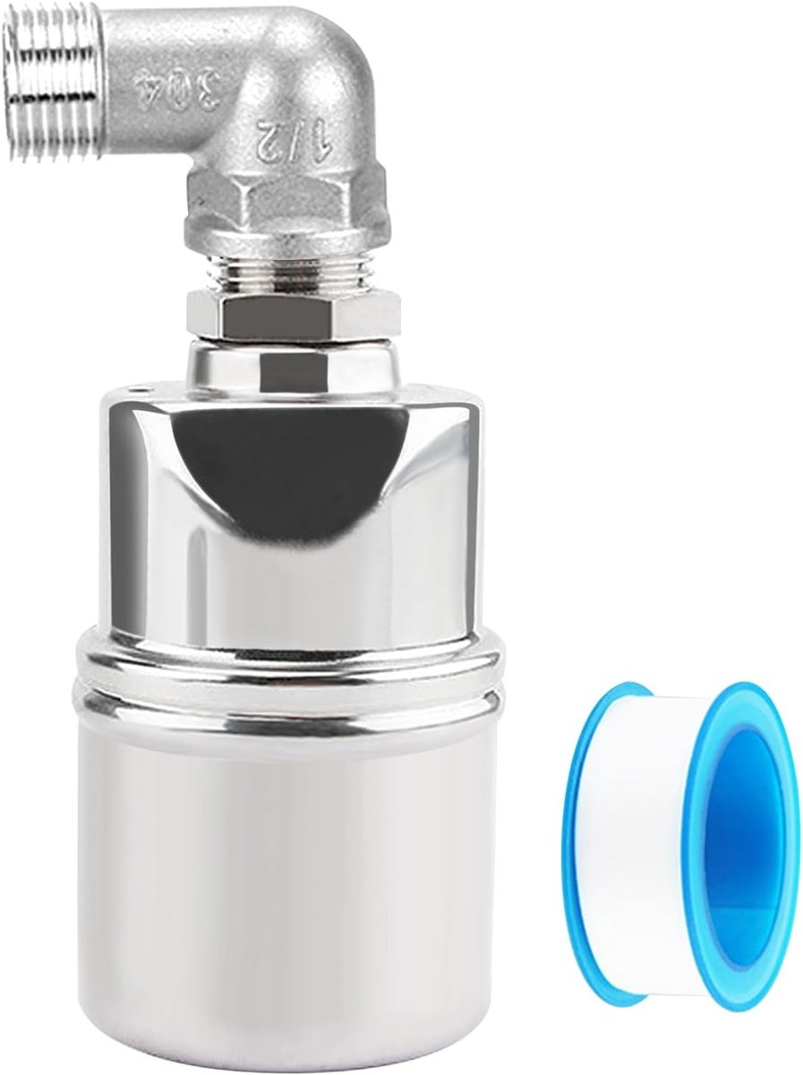 Automatische waterniveau controleklep 1/2 inch en 3/4 inch voor zwembaden en aquaria, roestvrij staal, drijvende vulschakelaar, waterbeheer systeem